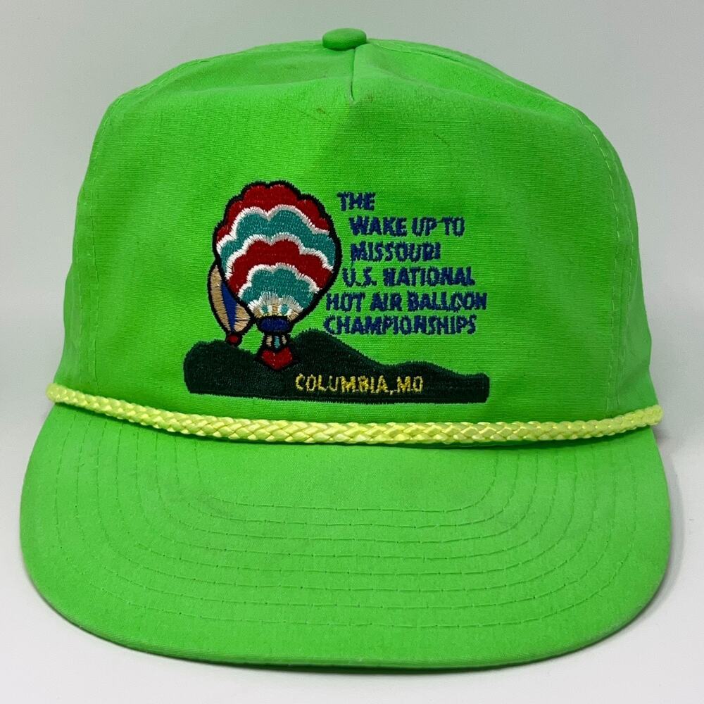 Vintage Hot Air Balloon Championships Hat Baseball Cap Missouri Snapback Green